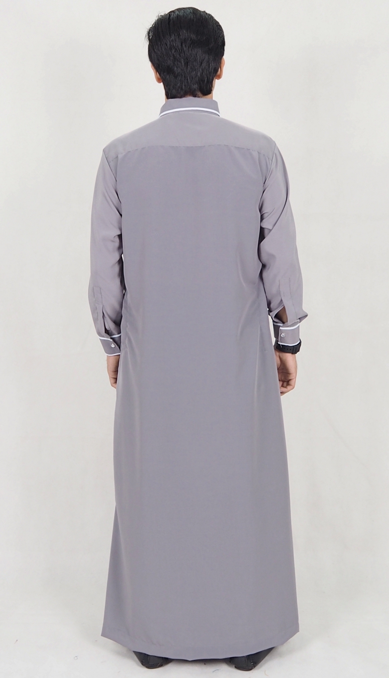 SW5092 Men's Jubah (Plus Size) Grey