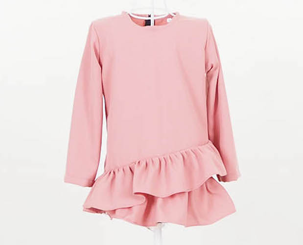 SW5097 Kid's Peplum Blouse Dusty Pink