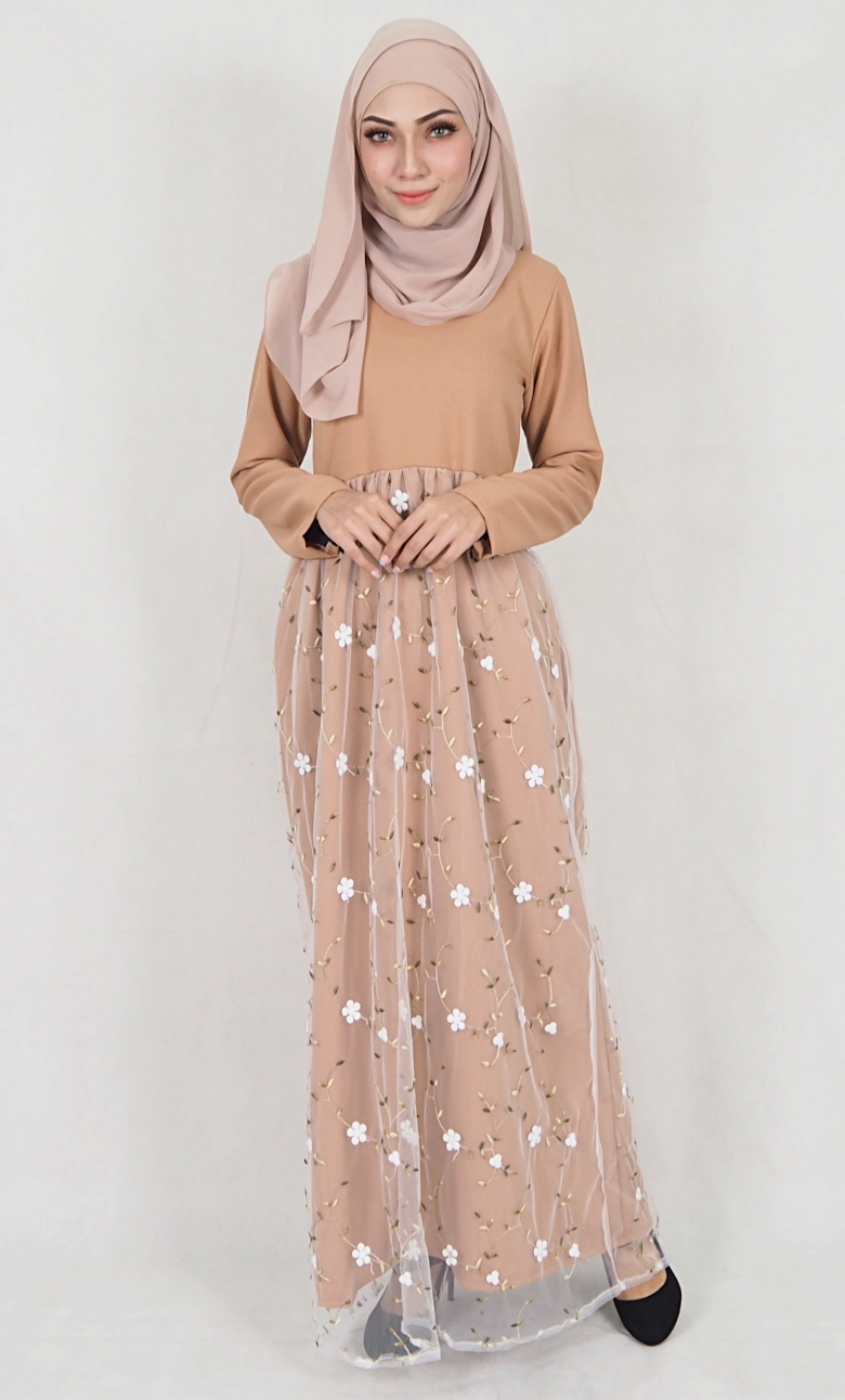 SW5109 Pretty Jubah (Breastfeed) Dark Brown
