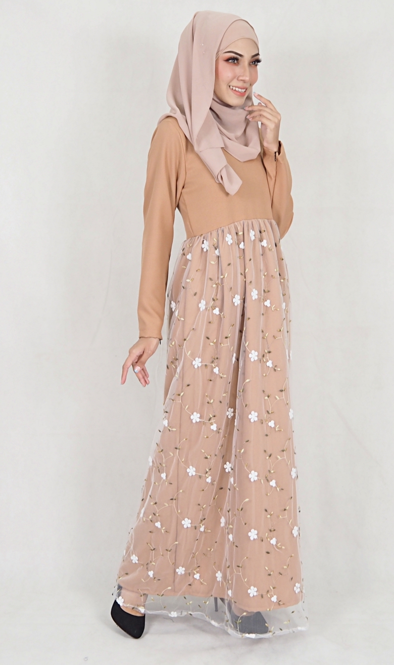 SW5109 Pretty Jubah (Breastfeed) Dark Brown