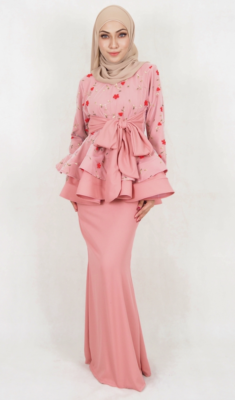 SW5110 Baju Kurung (Breastfeed) Dusty Pink