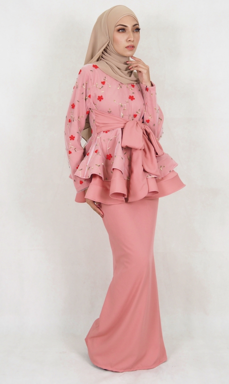 SW5110 Baju Kurung (Breastfeed) Dusty Pink