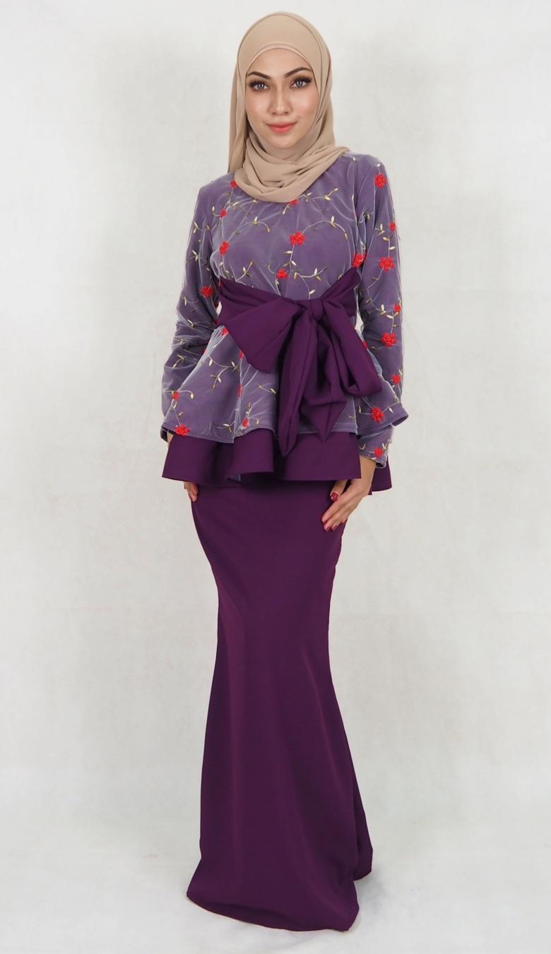 SW5110 Baju Kurung (Breastfeed) Purple