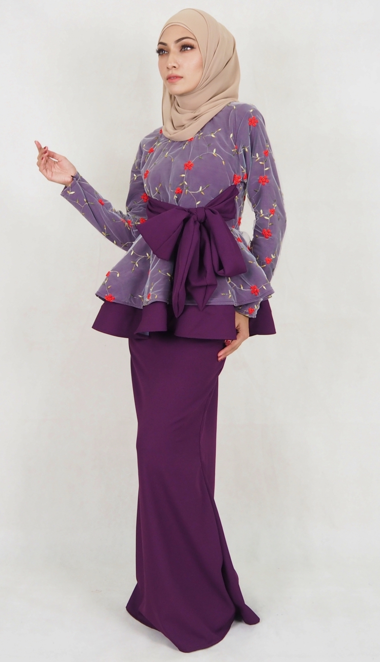 SW5110 Baju Kurung (Breastfeed) Purple