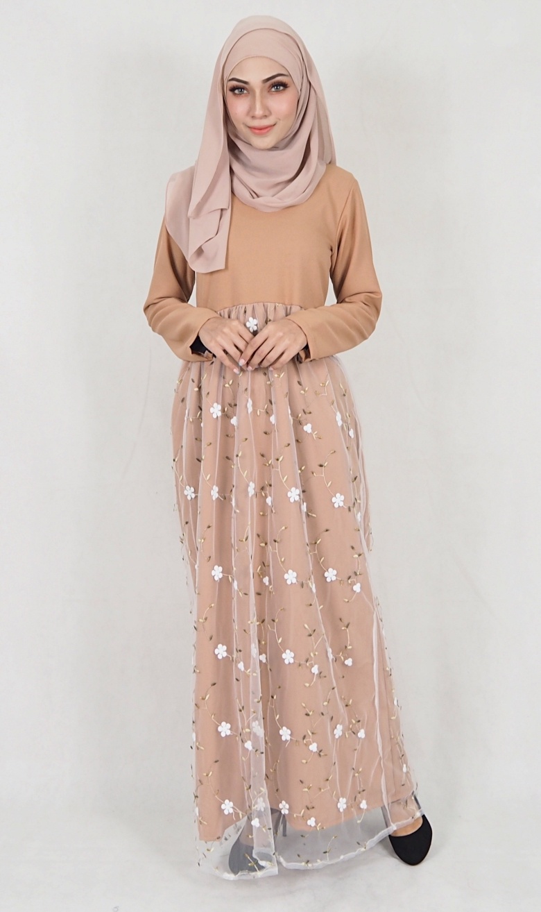 SW5111 Jubah (Breastfeed Plus Size) Dark Brown