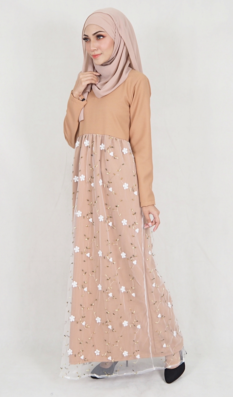 SW5111 Jubah (Breastfeed Plus Size) Dark Brown