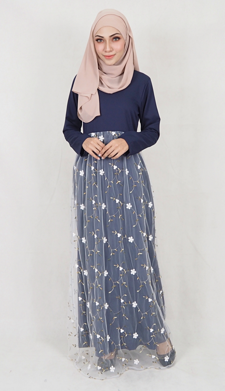 SW5111 Jubah (Breastfeed Plus Size) Navy