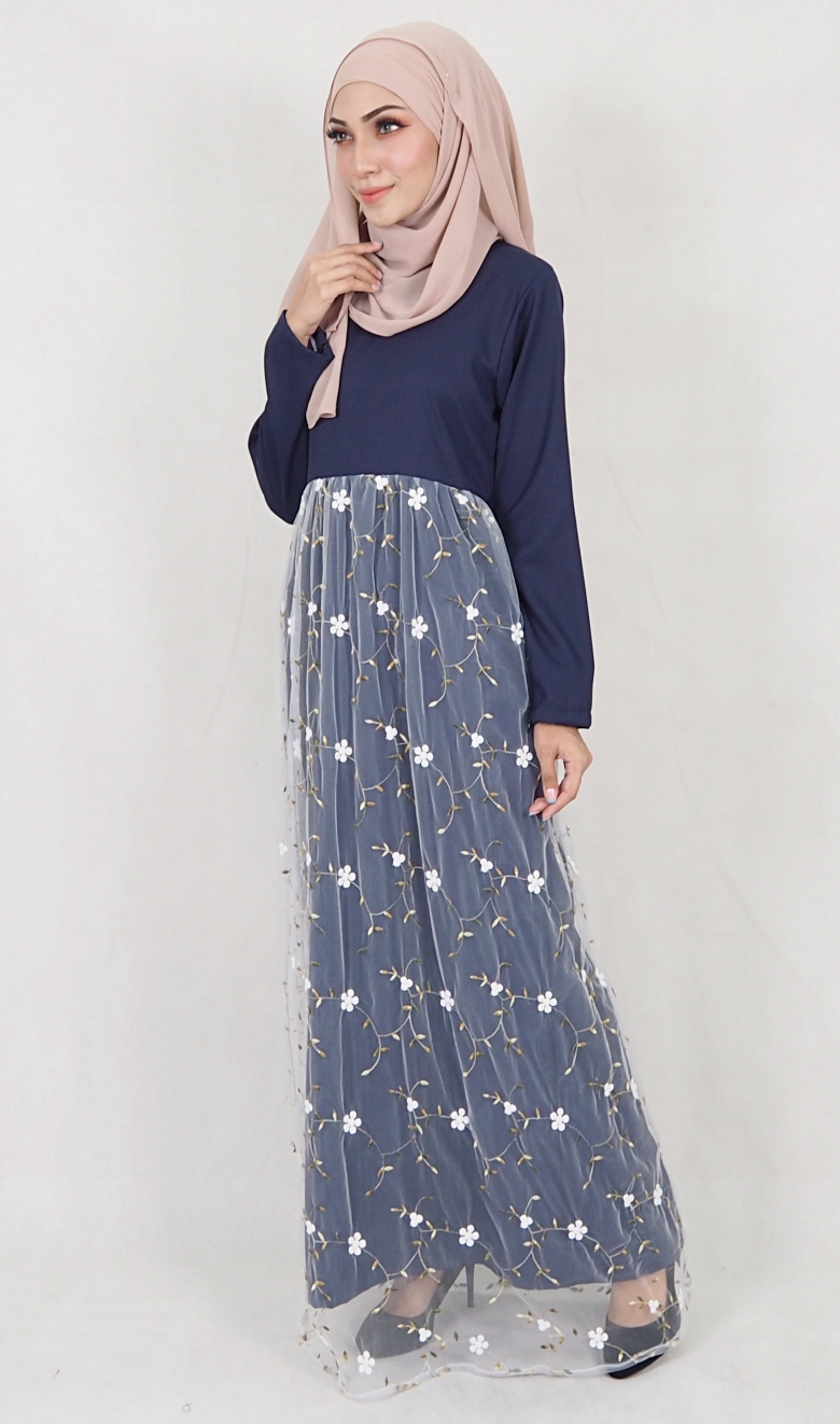 SW5111 Jubah (Breastfeed Plus Size) Navy