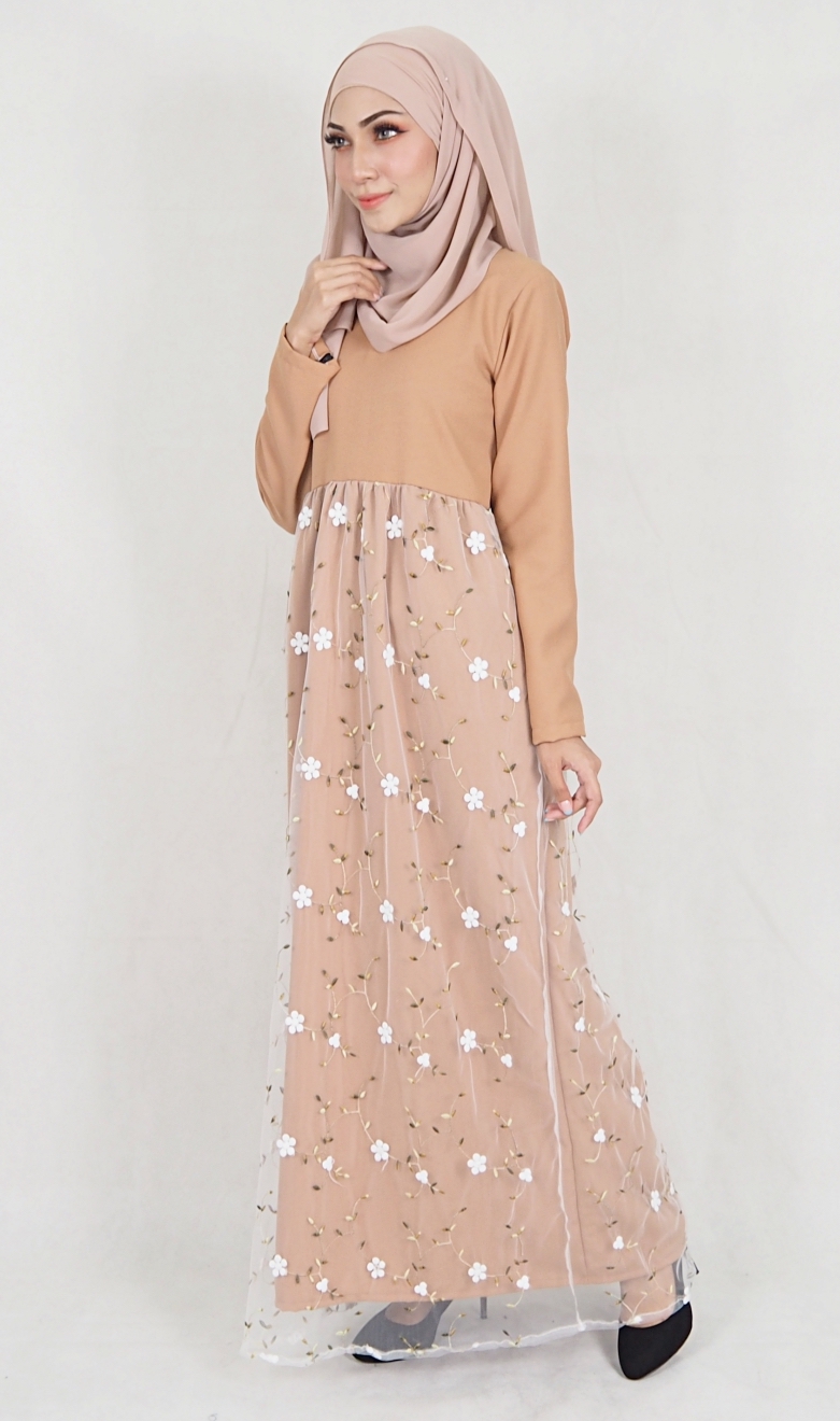 SW5112 Jubah (Breastfeed Plus Size) Dark Brown