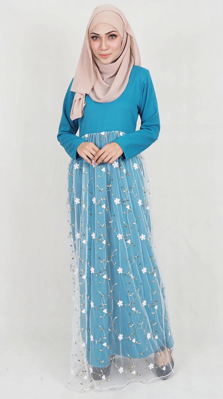 SW5112 Jubah (Breastfeed Plus Size) Dark Green