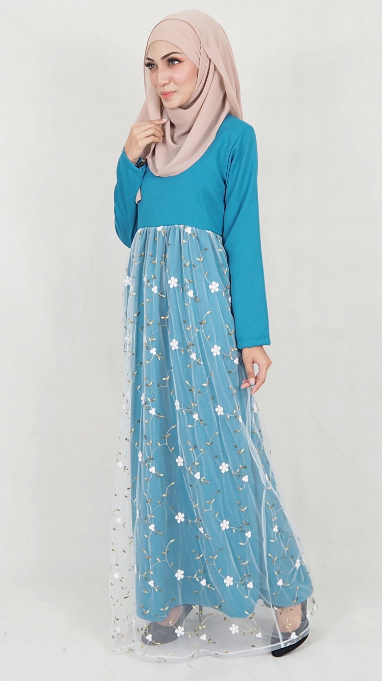 SW5112 Jubah (Breastfeed Plus Size) Dark Green