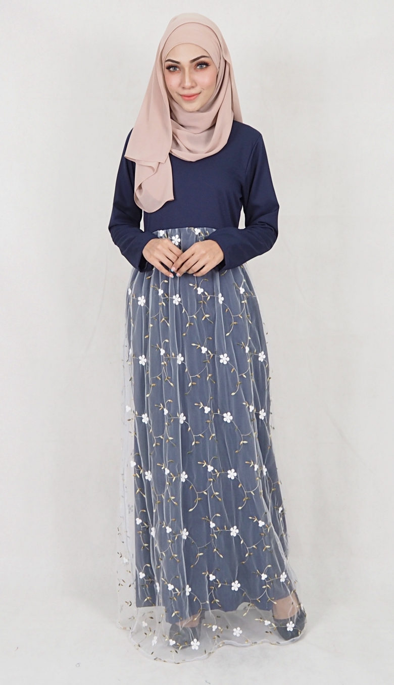 SW5112 Jubah (Breastfeed Plus Size) Navy