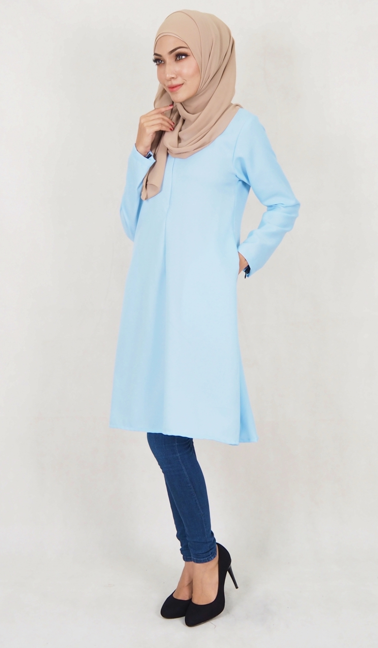 SW5113 Fashion Blouse (Breastfeed) Light Blue