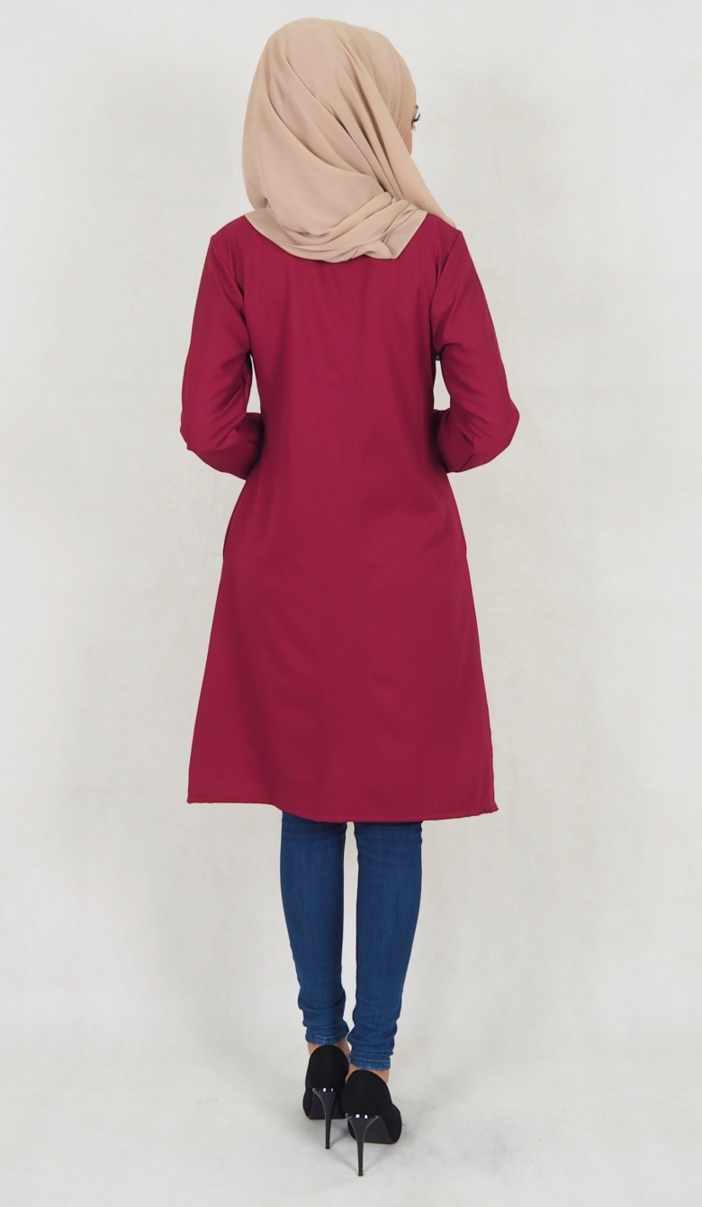 SW5113 Fashion Blouse (Breastfeed) Maroon