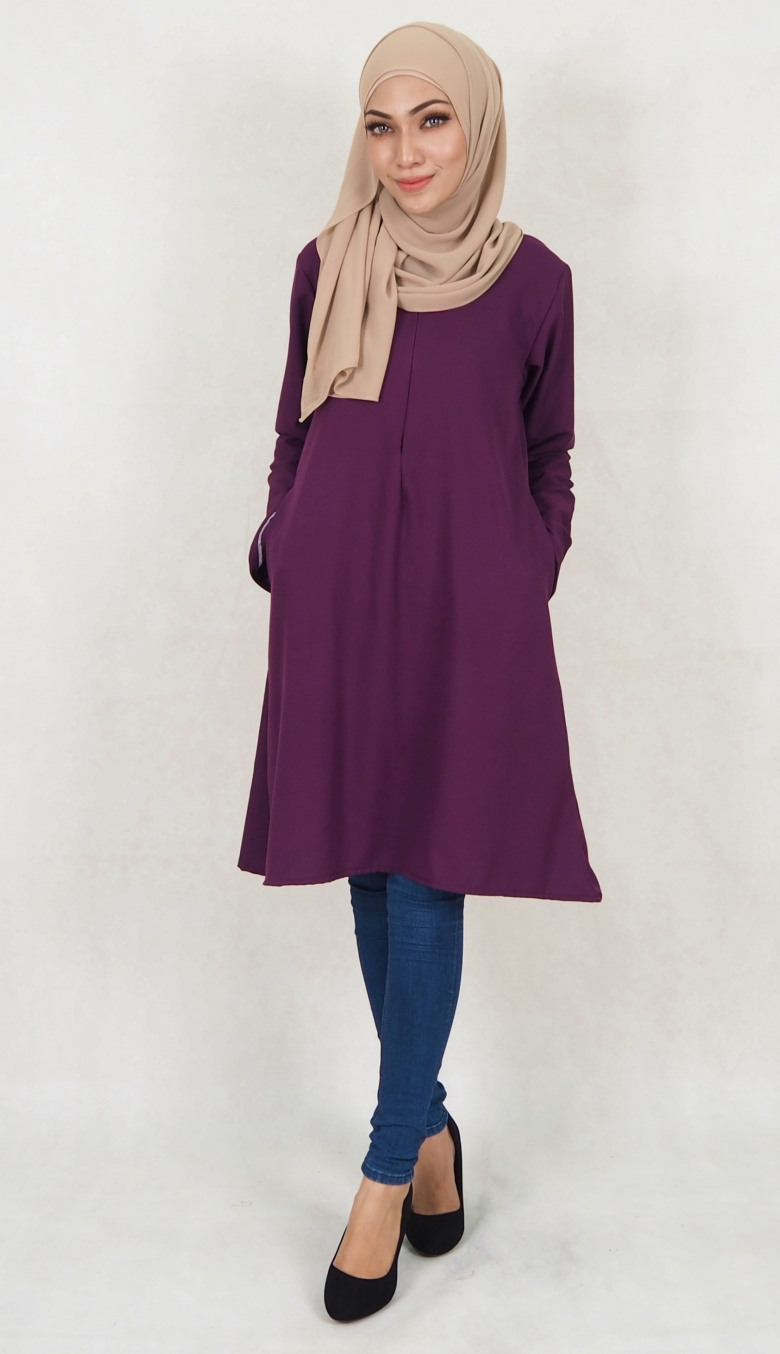 SW5113 Fashion Blouse (Breastfeed) Purple