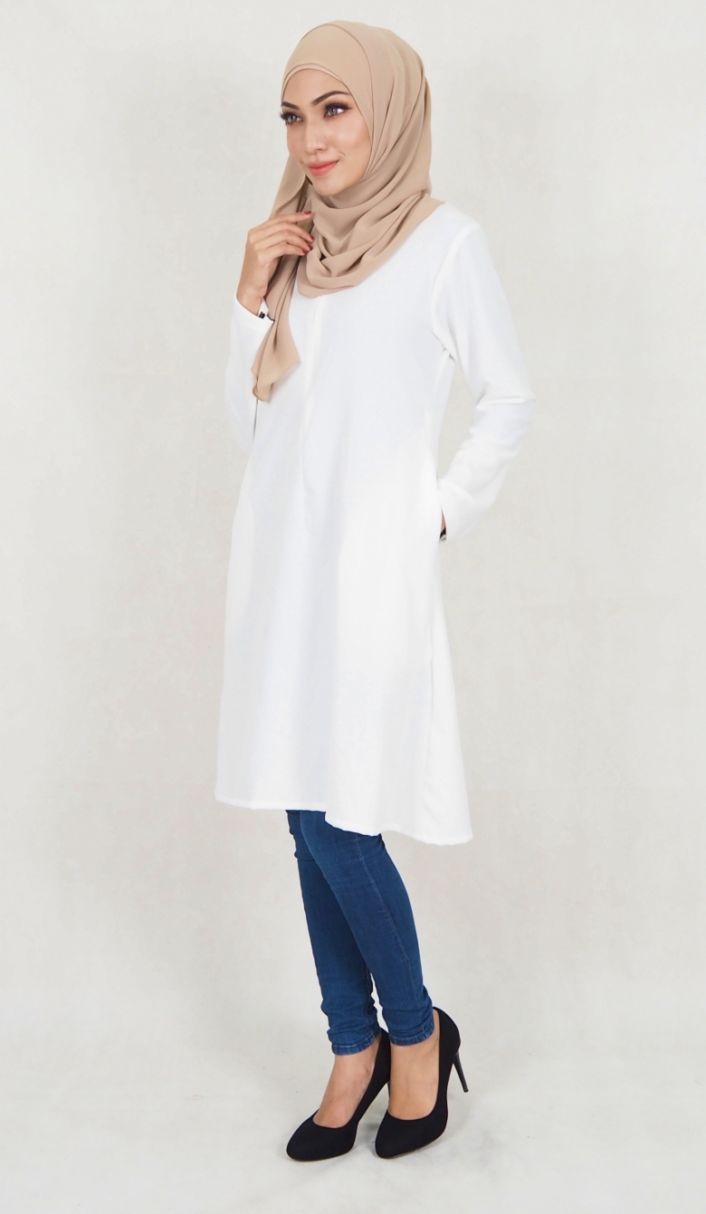 SW5113 Fashion Blouse (Breastfeed) White
