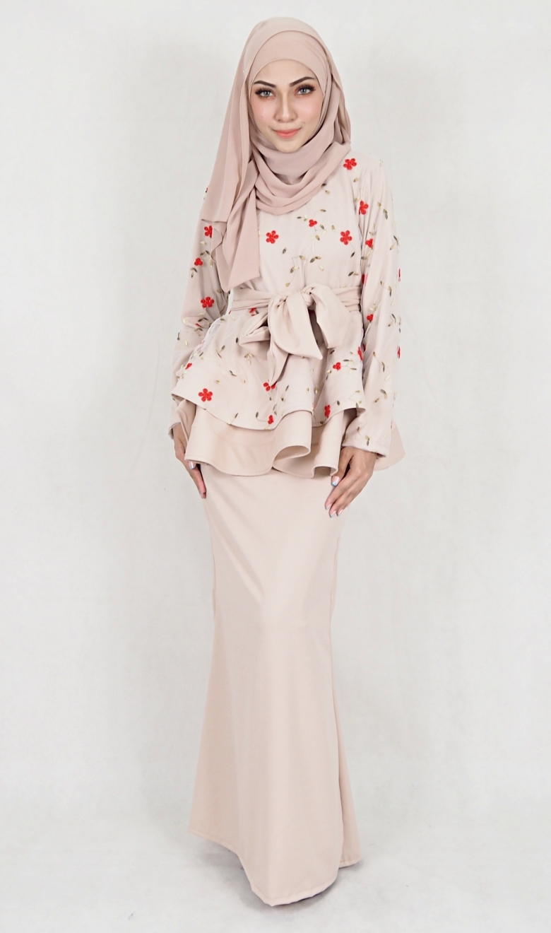 SW5114 Baju Kurung (Breastfeed Plus Size) Cream