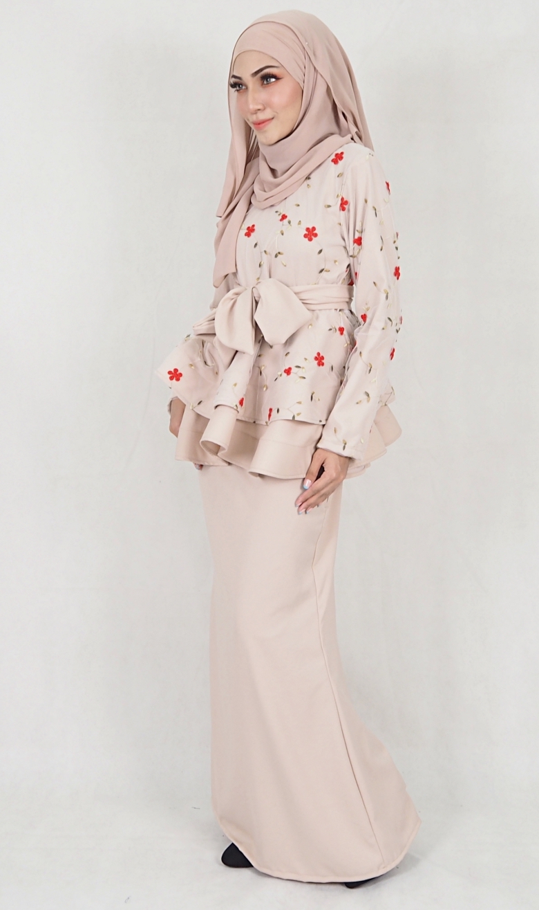SW5114 Baju Kurung (Breastfeed Plus Size) Cream