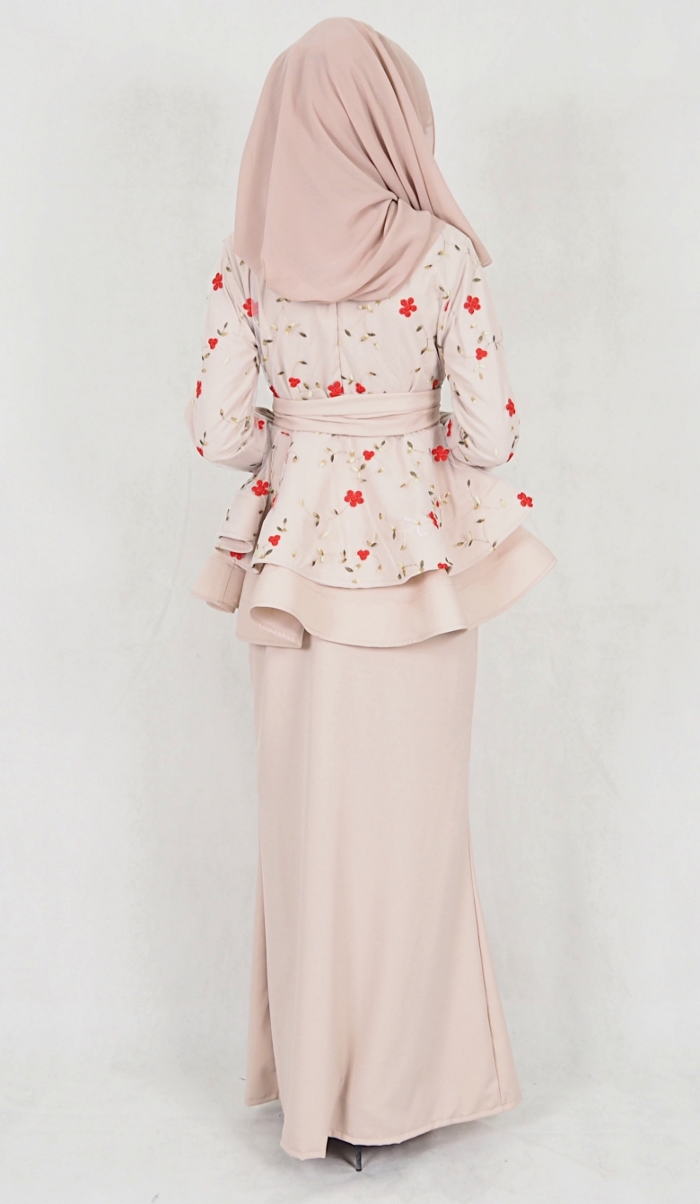 SW5114 Baju Kurung (Breastfeed Plus Size) Cream