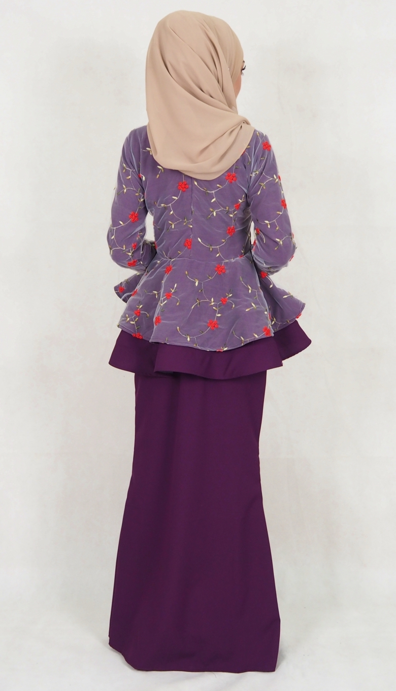 SW5114 Baju Kurung (Breastfeed Plus Size) Purple