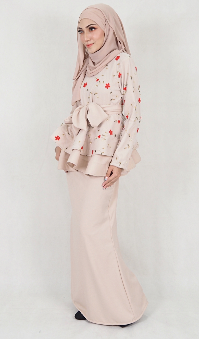 SW5115 Baju Kurung (Breastfeed Plus Size) Cream