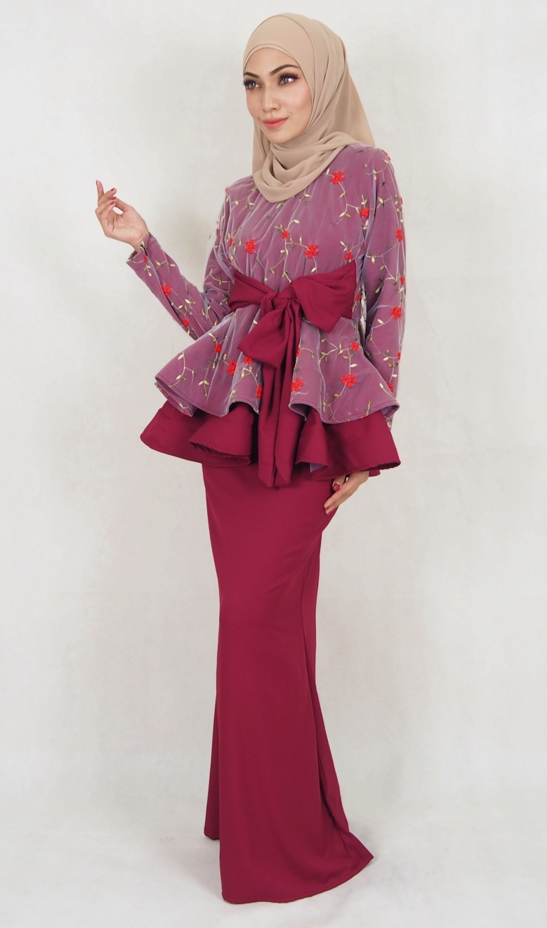 SW5115 Baju Kurung (Breastfeed Plus Size) Maroon