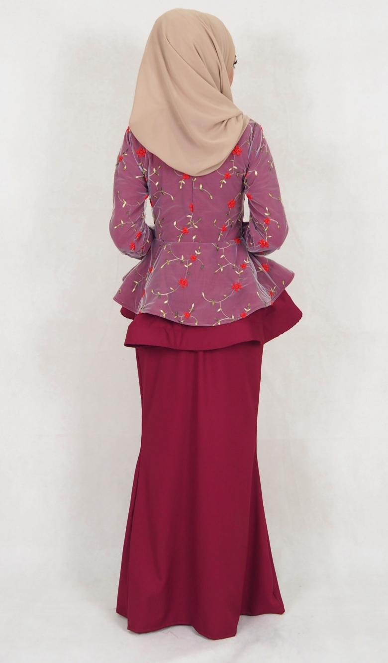 SW5115 Baju Kurung (Breastfeed Plus Size) Maroon