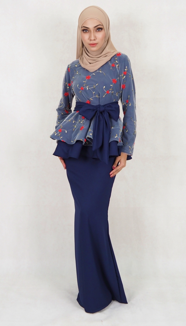 SW5115 Baju Kurung (Breastfeed Plus Size) Navy