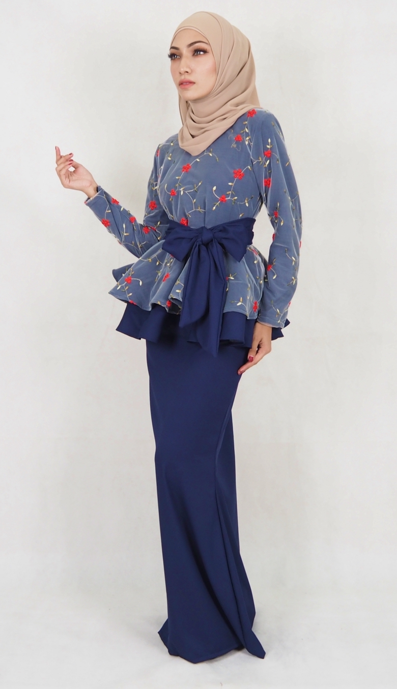 SW5115 Baju Kurung (Breastfeed Plus Size) Navy