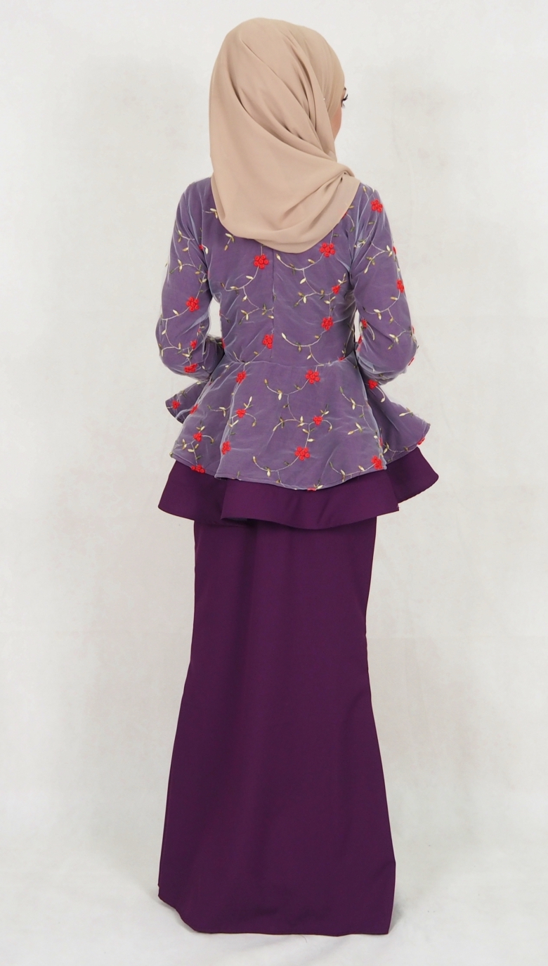 SW5115 Baju Kurung (Breastfeed Plus Size) Purple
