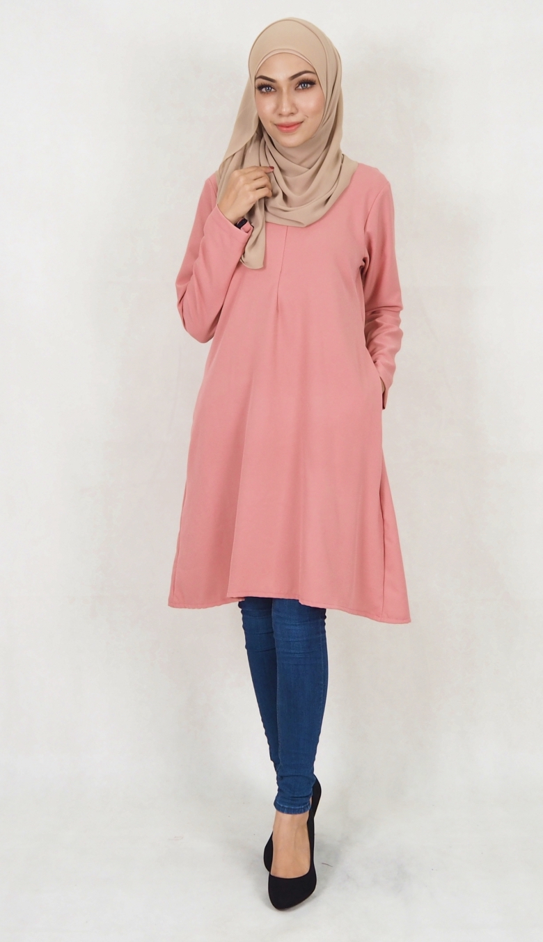 SW5116 Blouse (Breastfeed Plus Size) Dusty Pink
