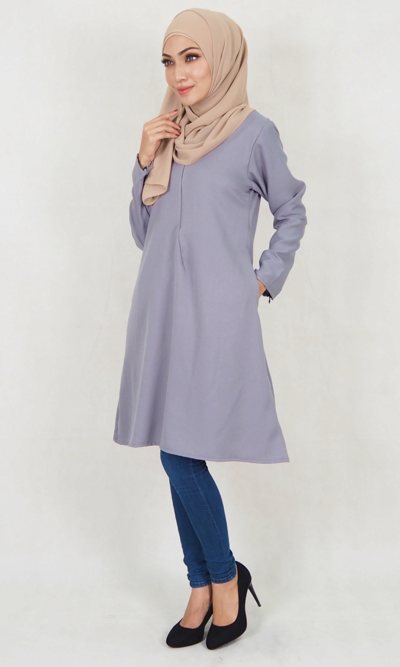 SW5116 Blouse (Breastfeed Plus Size) Grey