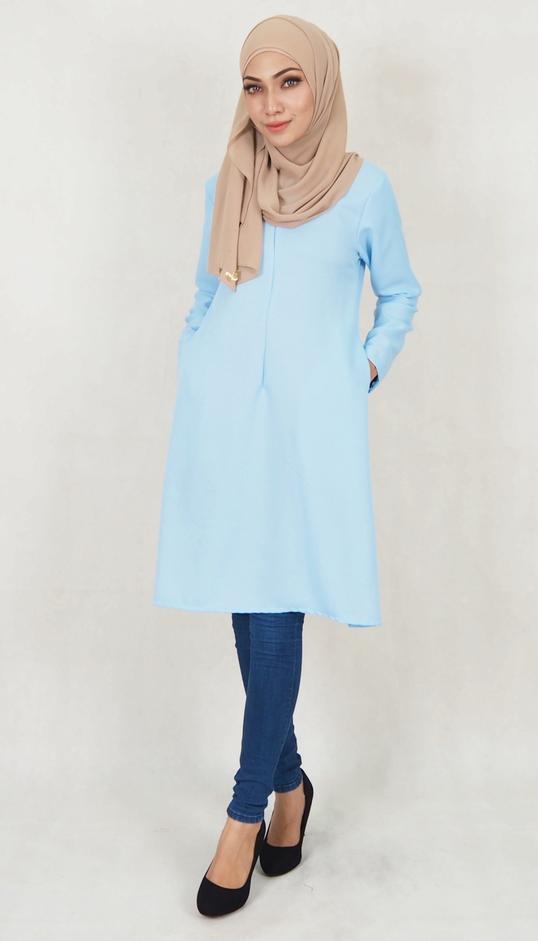 SW5116 Blouse (Breastfeed Plus Size) Light Blue