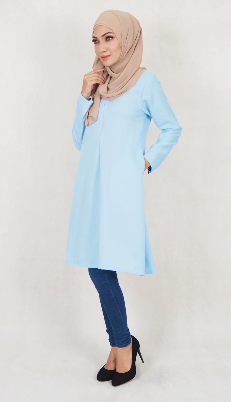 SW5116 Blouse (Breastfeed Plus Size) Light Blue