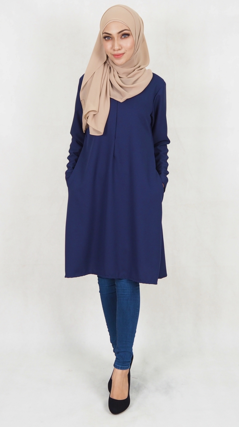 SW5116 Blouse (Breastfeed Plus Size) Navy
