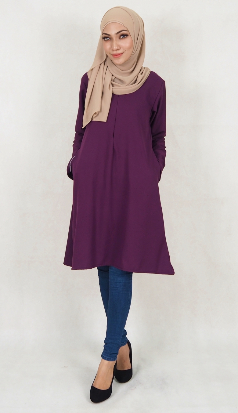 SW5116 Blouse (Breastfeed Plus Size) Purple