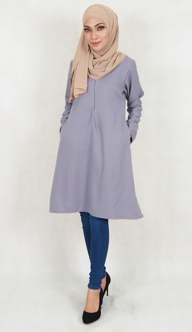 SW5117 Blouse (Breastfeed Plus Size) Grey