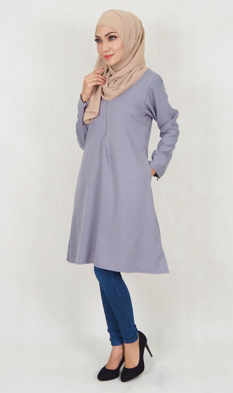 SW5117 Blouse (Breastfeed Plus Size) Grey