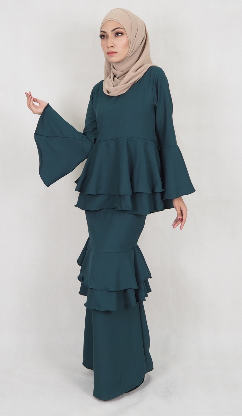 SW5118 Baju Kurung (Breastfeed) Emerald Green