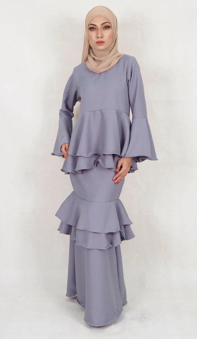 SW5118 Baju Kurung (Breastfeed) Grey