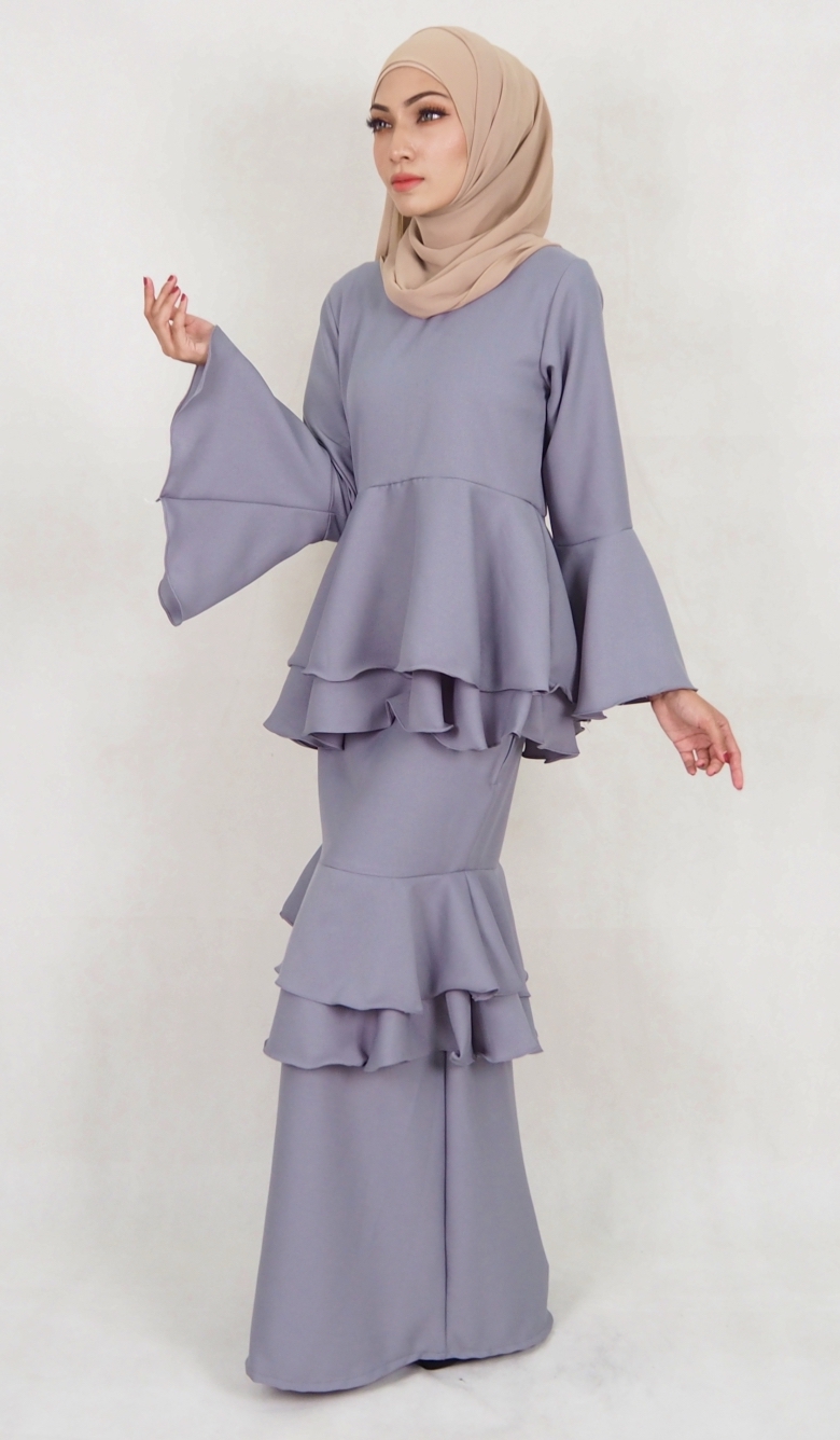 SW5118 Baju Kurung (Breastfeed) Grey