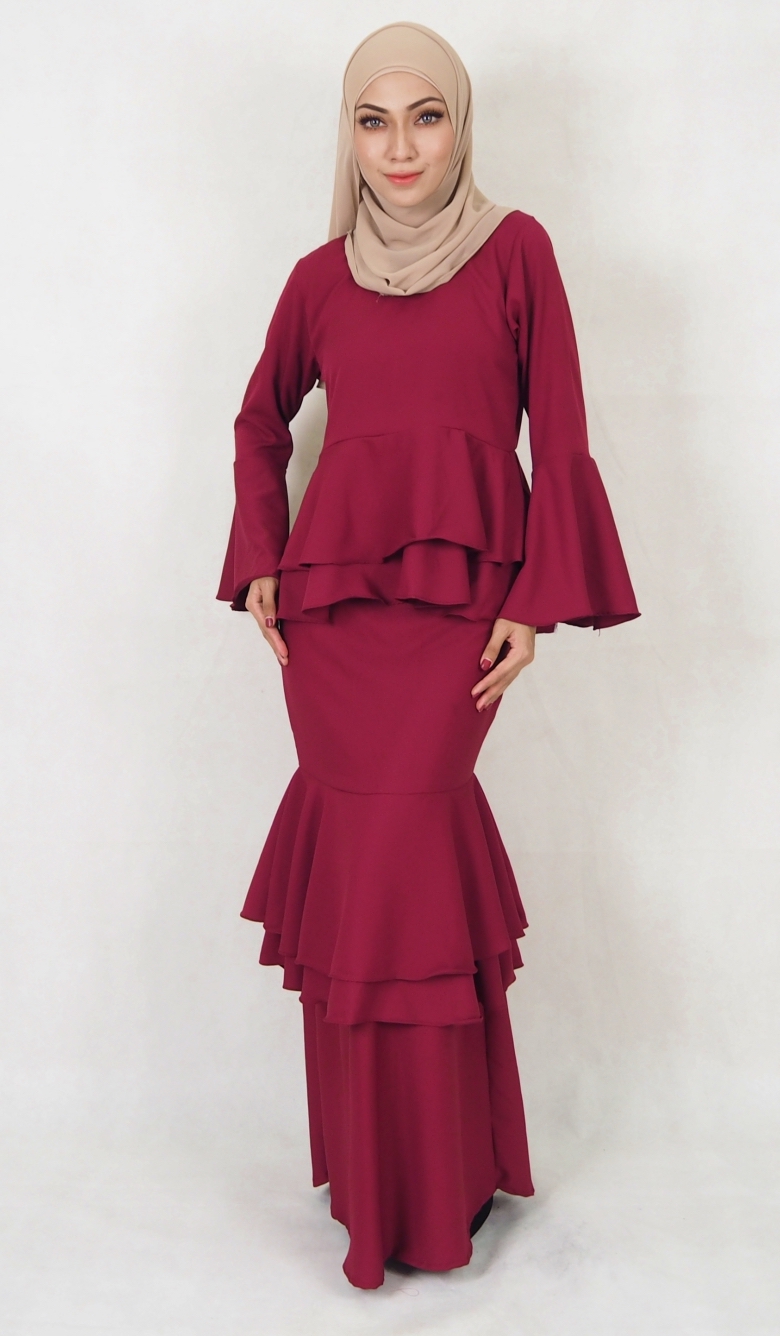 SW5118 Baju Kurung (Breastfeed) Maroon