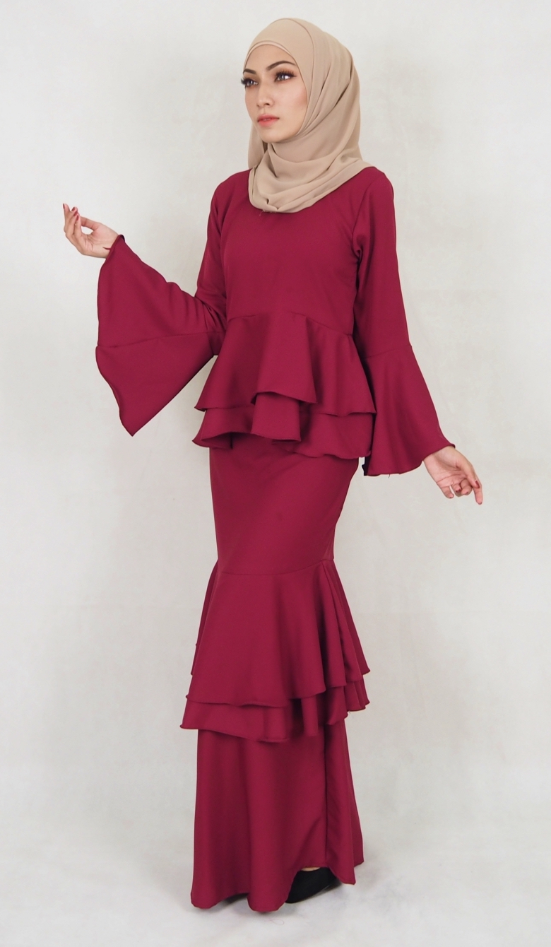 SW5118 Baju Kurung (Breastfeed) Maroon