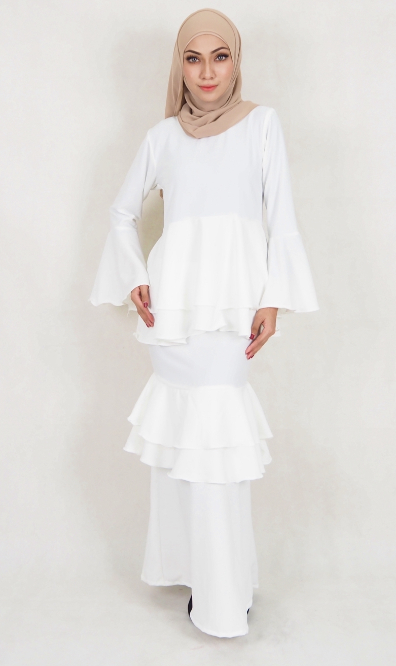 SW5118 Baju Kurung (Breastfeed) White