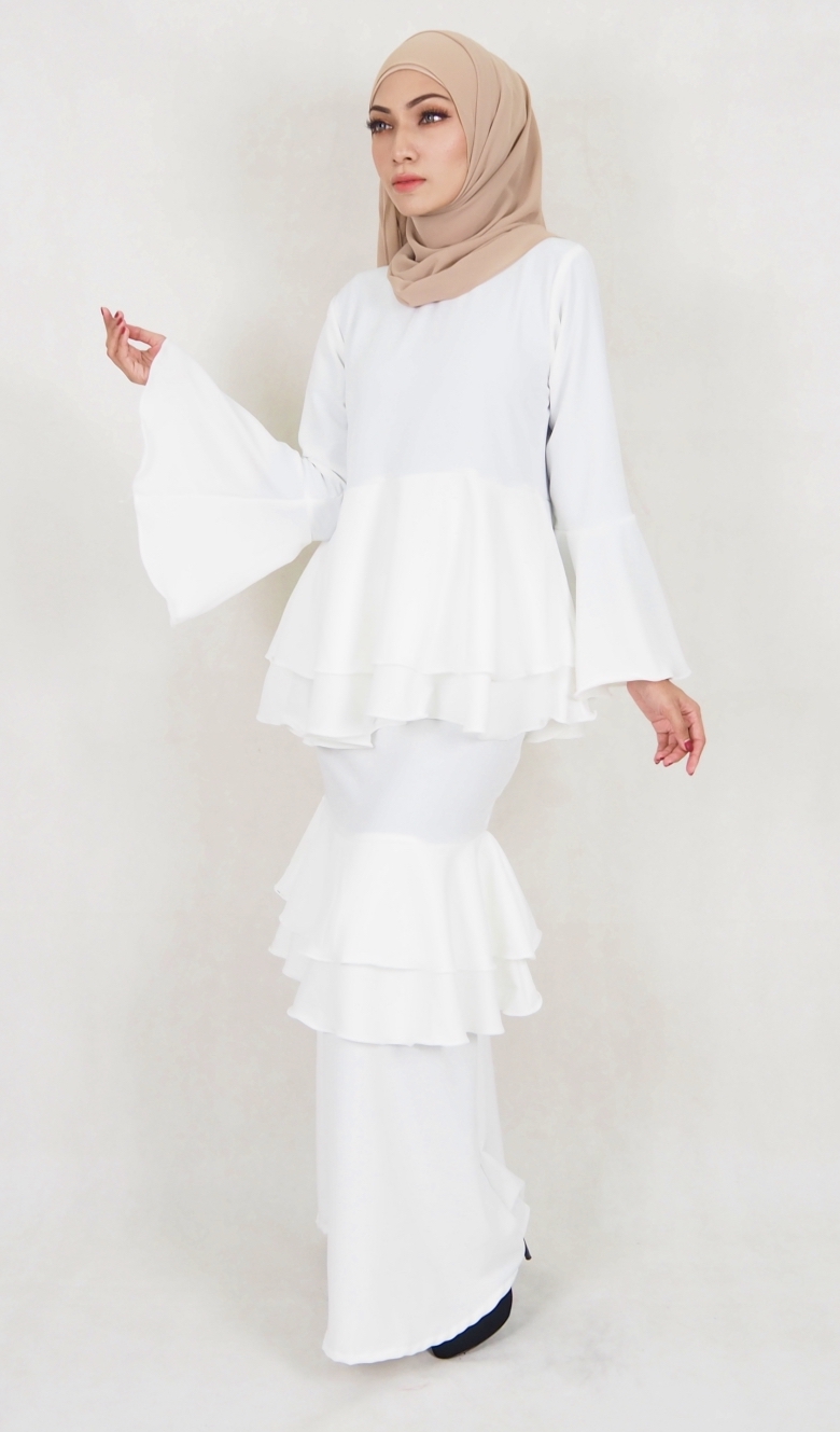 SW5118 Baju Kurung (Breastfeed) White
