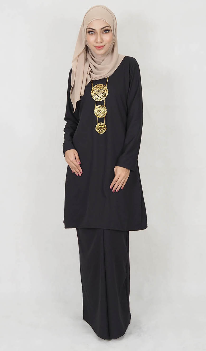 SW5119 Baju Kurung (Breastfeed) Black