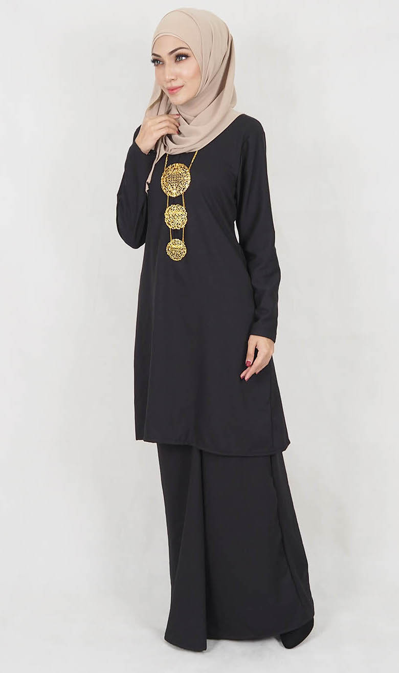 SW5119 Baju Kurung (Breastfeed) Black