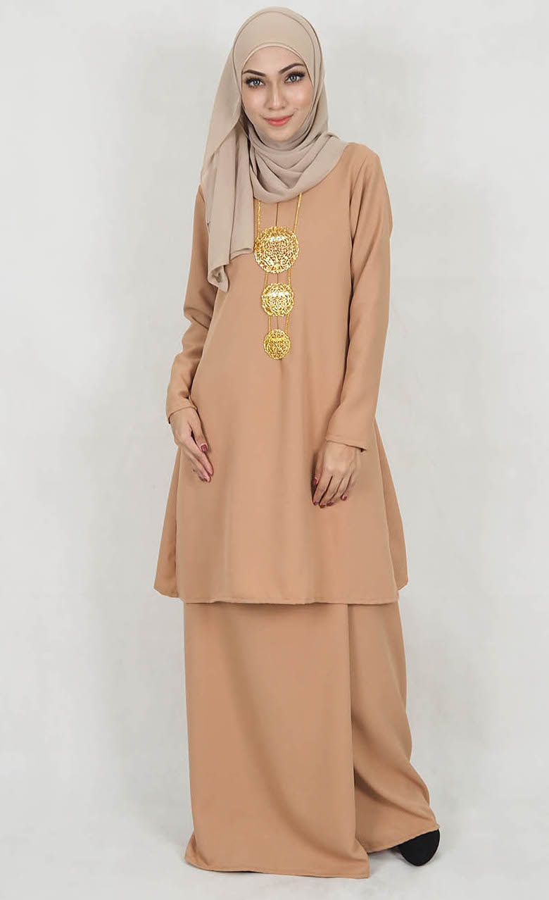 SW5119 Baju Kurung (Breastfeed) Dark Brown