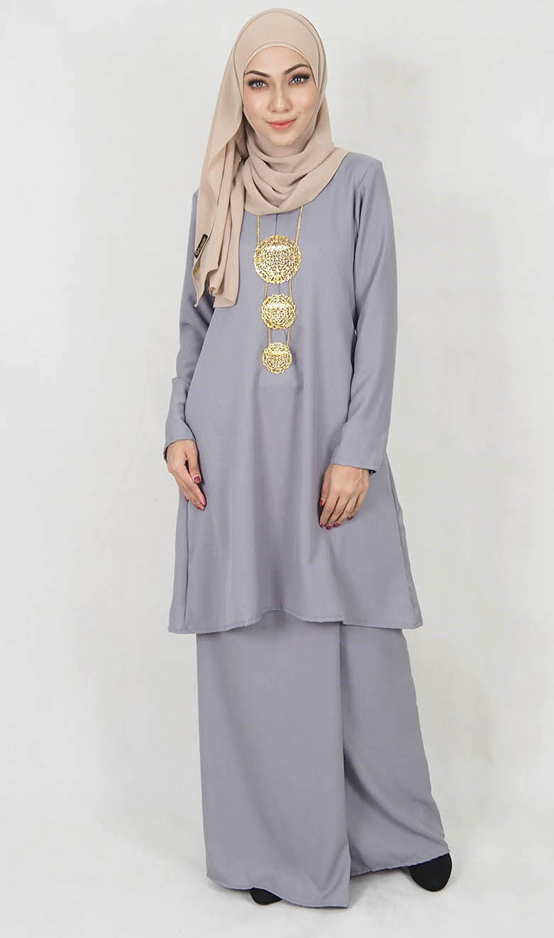 SW5119 Baju Kurung (Breastfeed) Grey