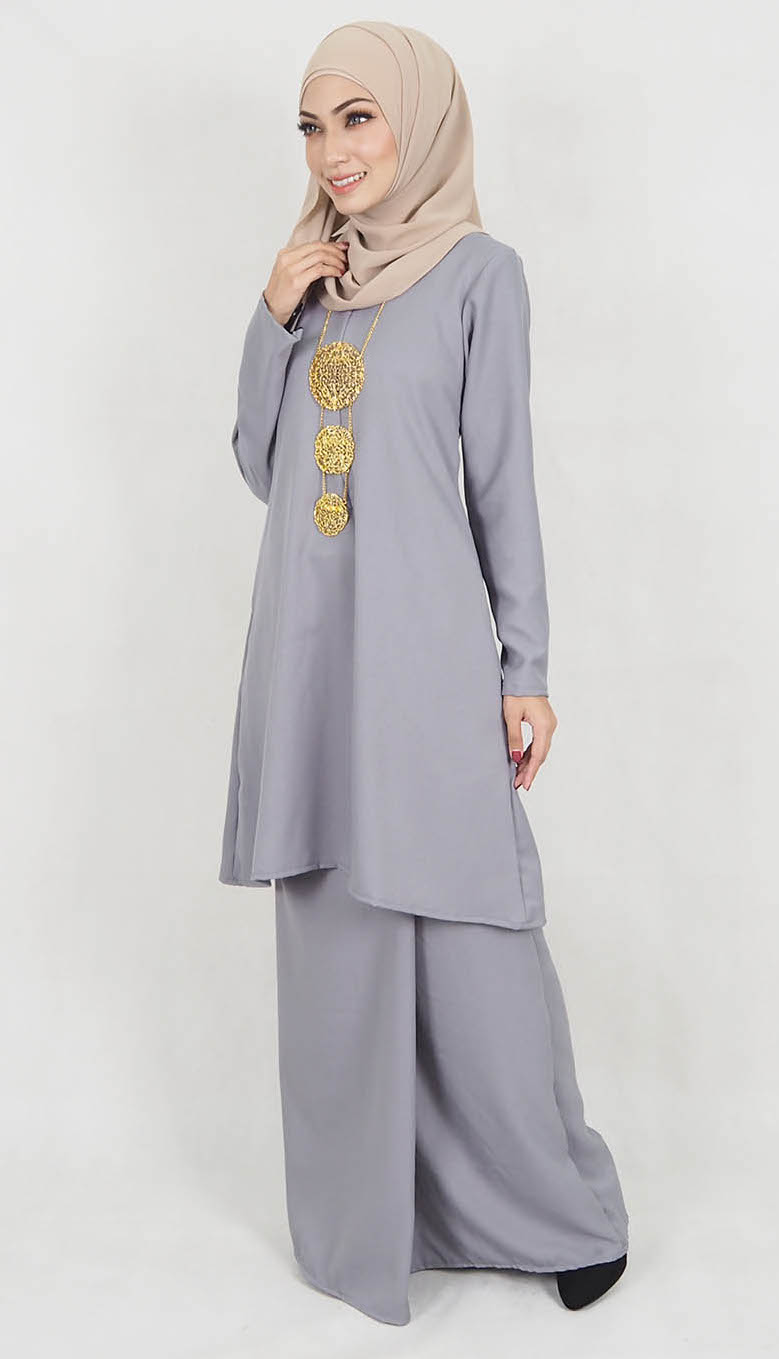 SW5119 Baju Kurung (Breastfeed) Grey